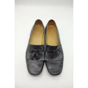 Mens Johnston And‎ Murphy Black Leather Slip On Tassel Kilt Shoes Loafers 10.5 M Johnston & Murphy | Shoes | Johnston Murphy Black Mens  main image 3